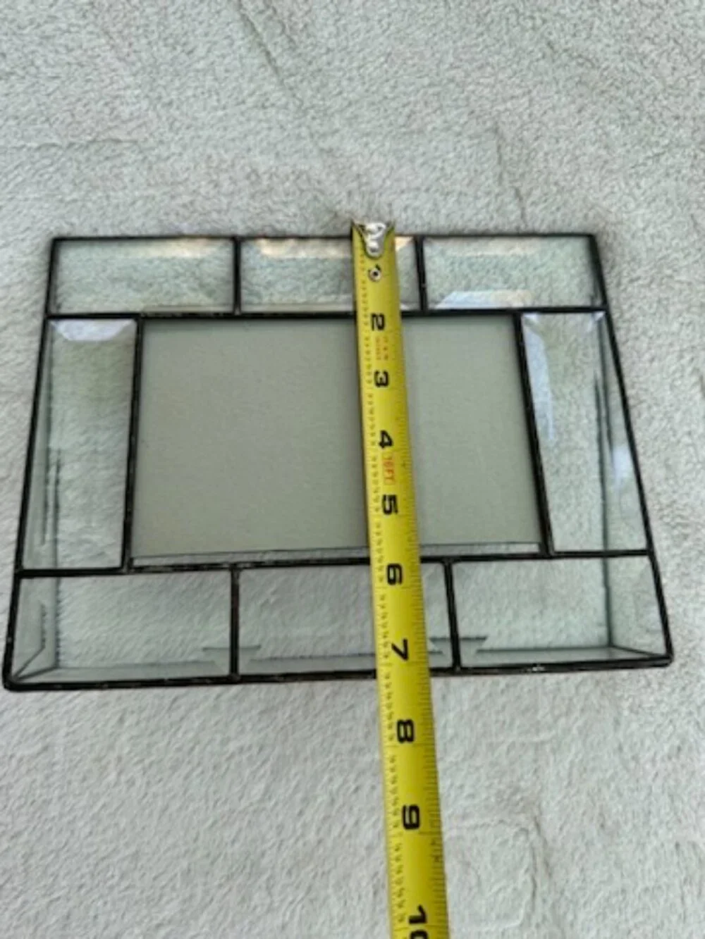 Beveled Glass Picture Frame Metal Solder 4 x 6 Photographs